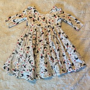 Remie Girl Holiday Dress in Holly Berry